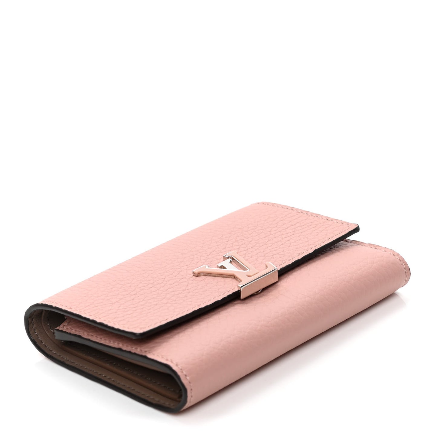 Taurillon Capucines Compact Wallet Magnolia