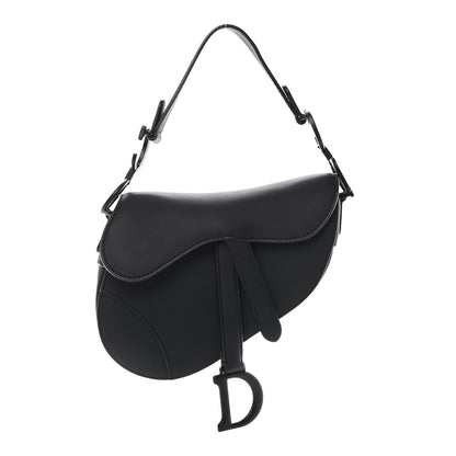 Christian Dior Ultra Matte Calfskin Mini Saddle Bag Black 1 of 9