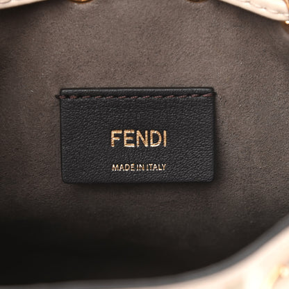 Fendi Vitello Liberty F is Fendi Bi-Color FF 1974 Embossed Mini Mon Tresor Bucket Bag Camelia Mandorlo 6 of 10