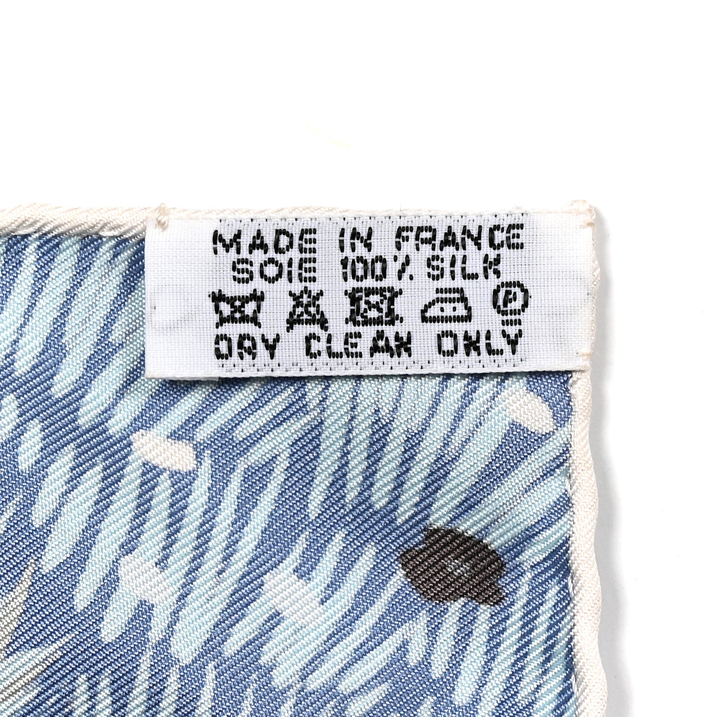 Silk Jersey Dans Un Jardin Anglais Pocket Square Blanc Bleu Beige