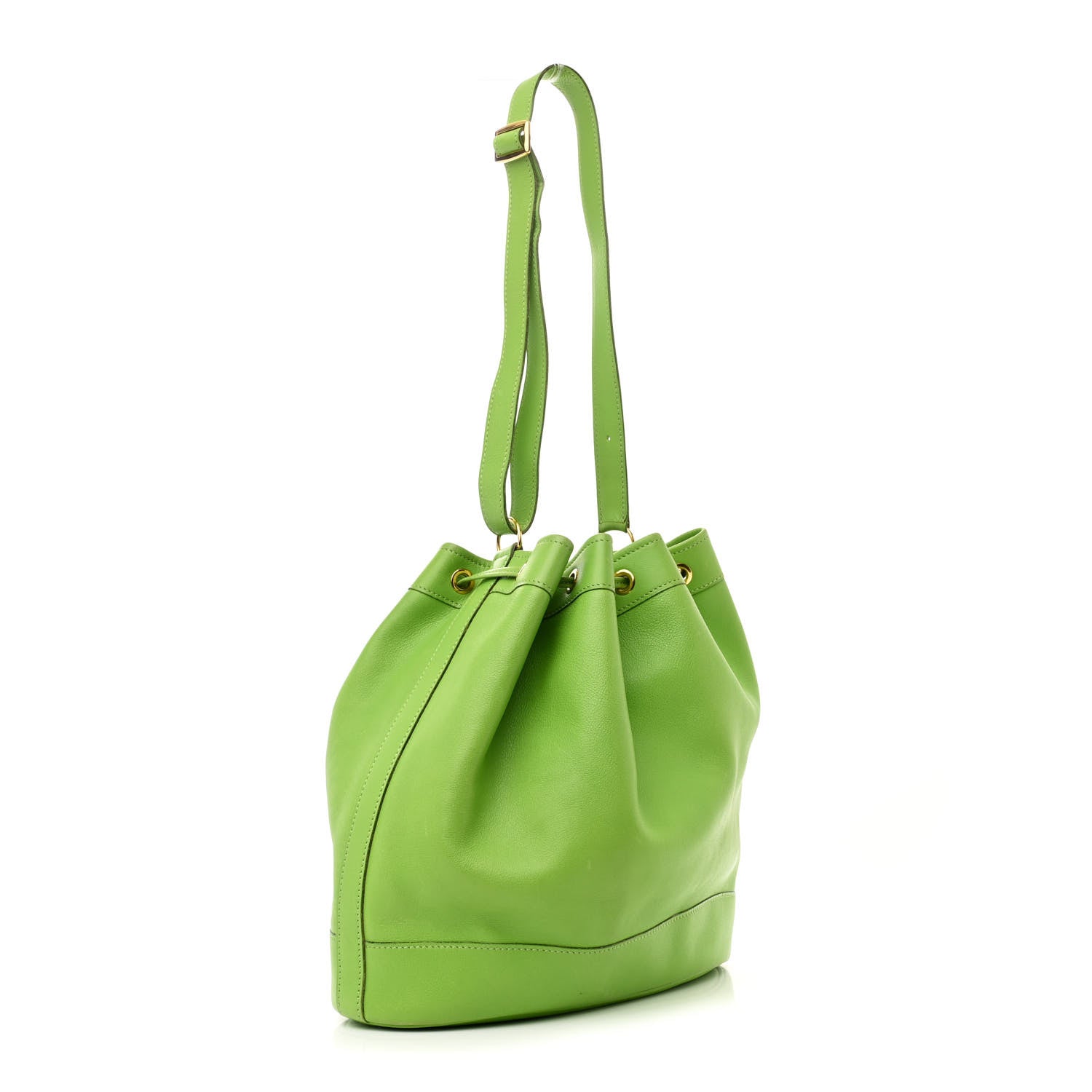 Hermes Veau Gulliver Market Drawstring Bag 28 Granny 3 of 16