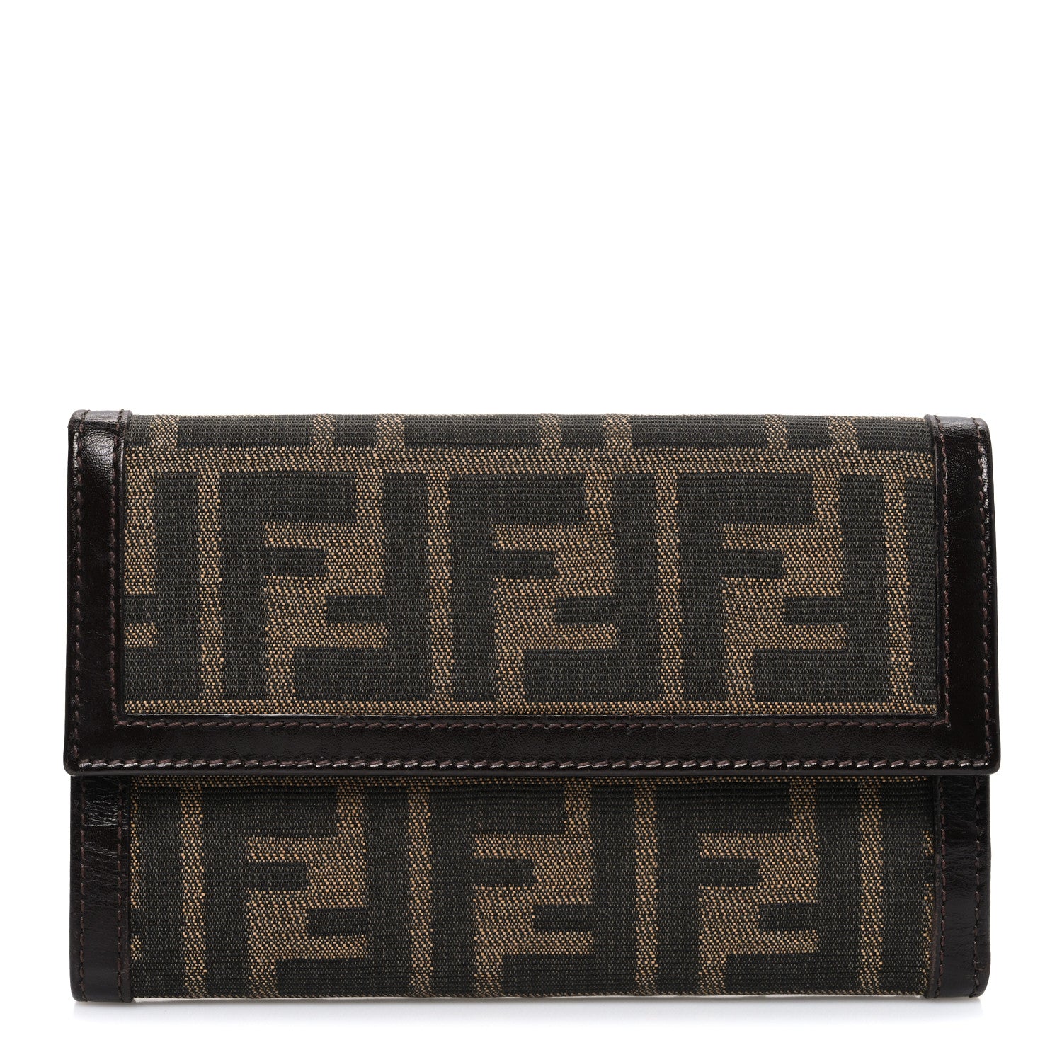 Fendi Zucca Compact Long Wallet Tobacco 1 of 6