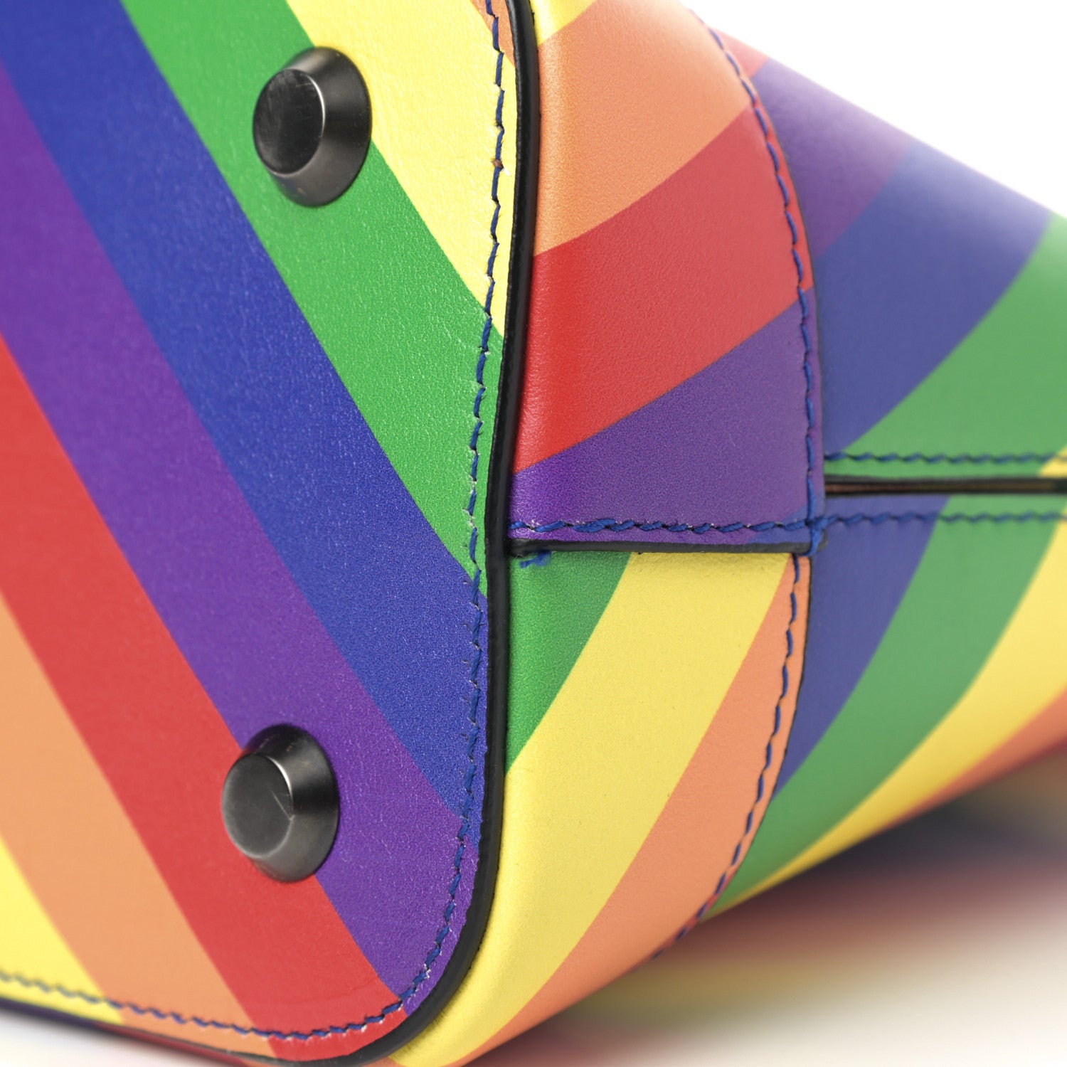 Balenciaga Smooth Calfskin Logo Rainbow S Ville Top Handle Bag Multicolor 9 of 10