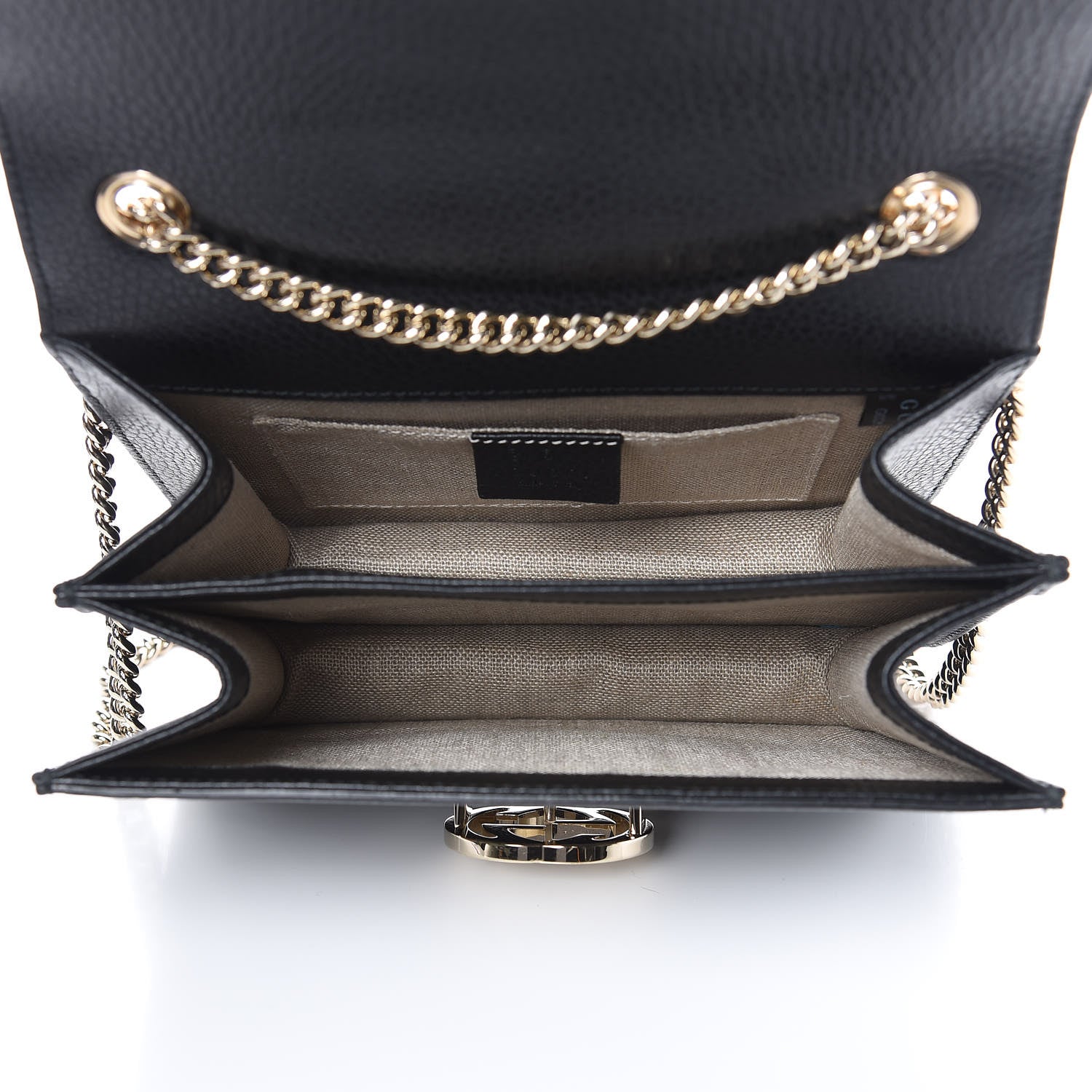 Gucci Dollar Calfskin Small Interlocking G Shoulder Bag Black 5 of 10