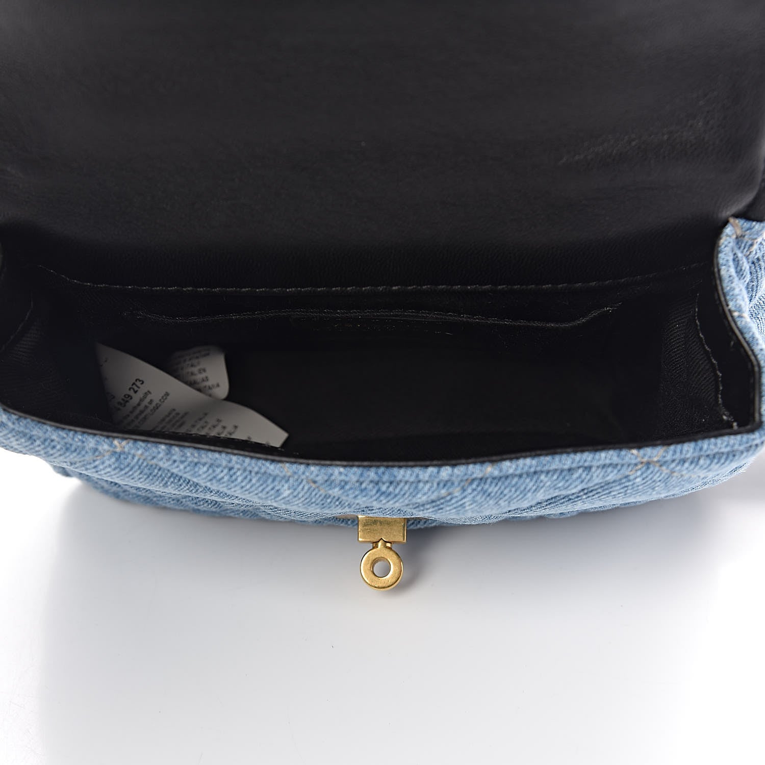 Versace Denim Barocco Printed Icon Small Crossbody Bag Blue 5 of 10
