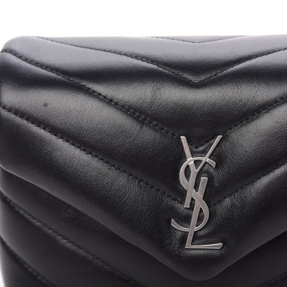 Saint Laurent Calfskin Y Quilted Monogram Toy Loulou Crossbody Bag Black 11 of 11