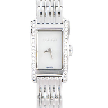 Gucci Stainless Steel Diamond Mother of Pearl 15mm 8600L Quartz Watch 1 of 7