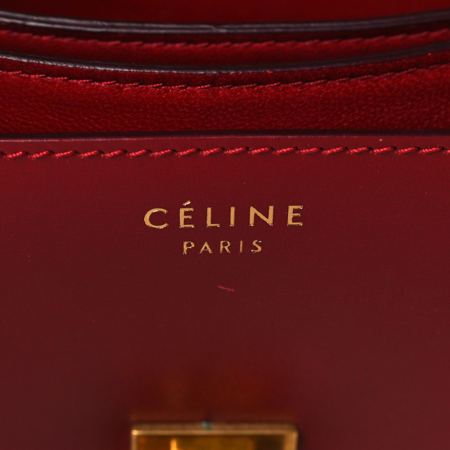 Celine Box Calfskin Small Classic Box Flap Bag Red 6 of 8