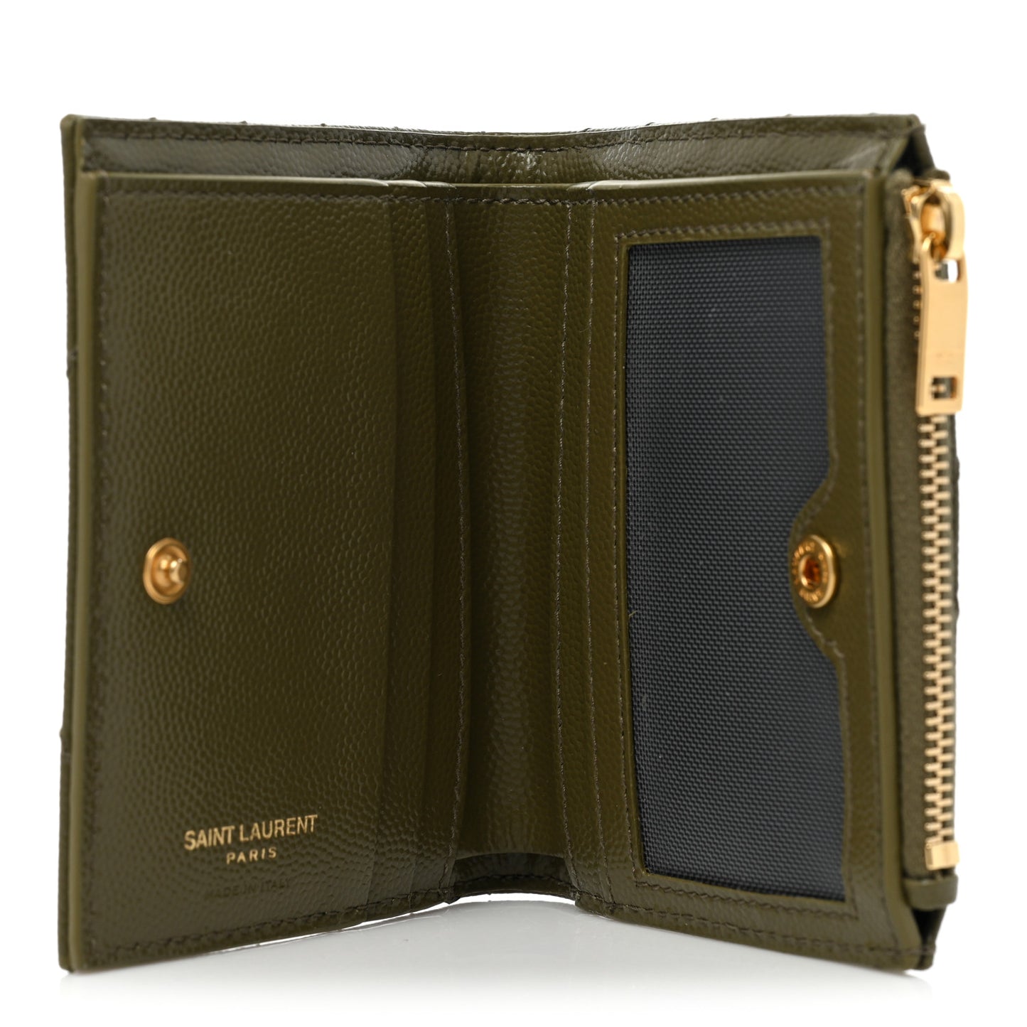 Grain De Poudre Matelasse Chevron Monogram Zipped Card Case