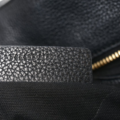 Alexander McQueen Pebbled Calfskin Large Skull Padlock Zip Around Tote Black 7 of 10