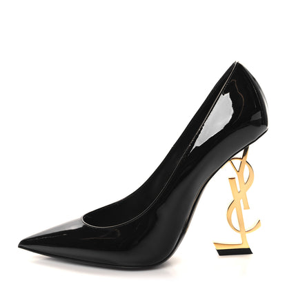 Saint Laurent Patent Opyum 110 Pumps 37 Black Gold 1 of 9