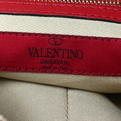 Valentino Garavani Vitello Large Rockstud Zip Wristlet Pouch Rosso Valentino 7 of 8