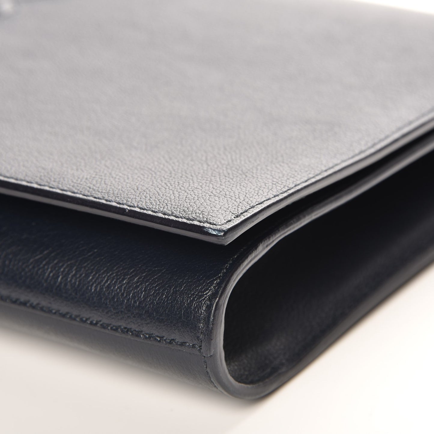 Calfskin Monogram Large Belle De Jour Clutch Navy