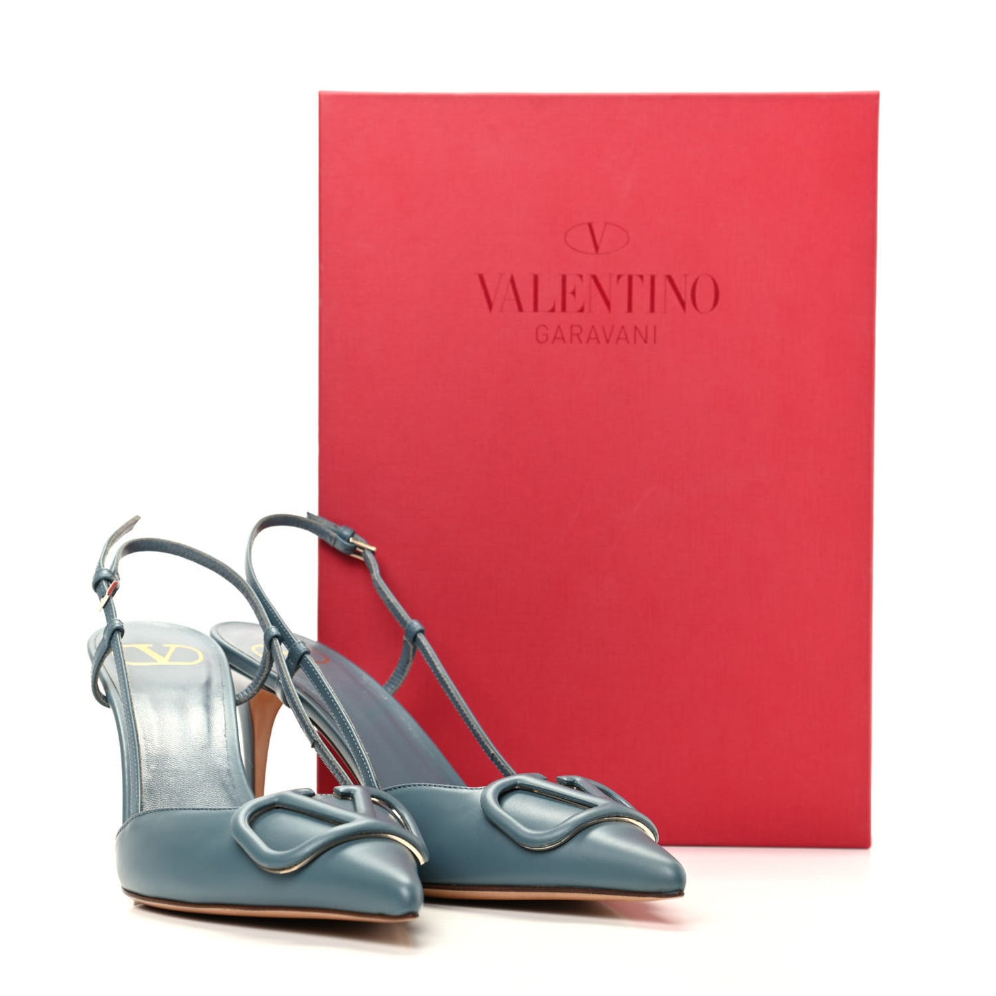 Calfskin Tonal Vlogo Slingback 80mm Pumps 39.5 Amadeus