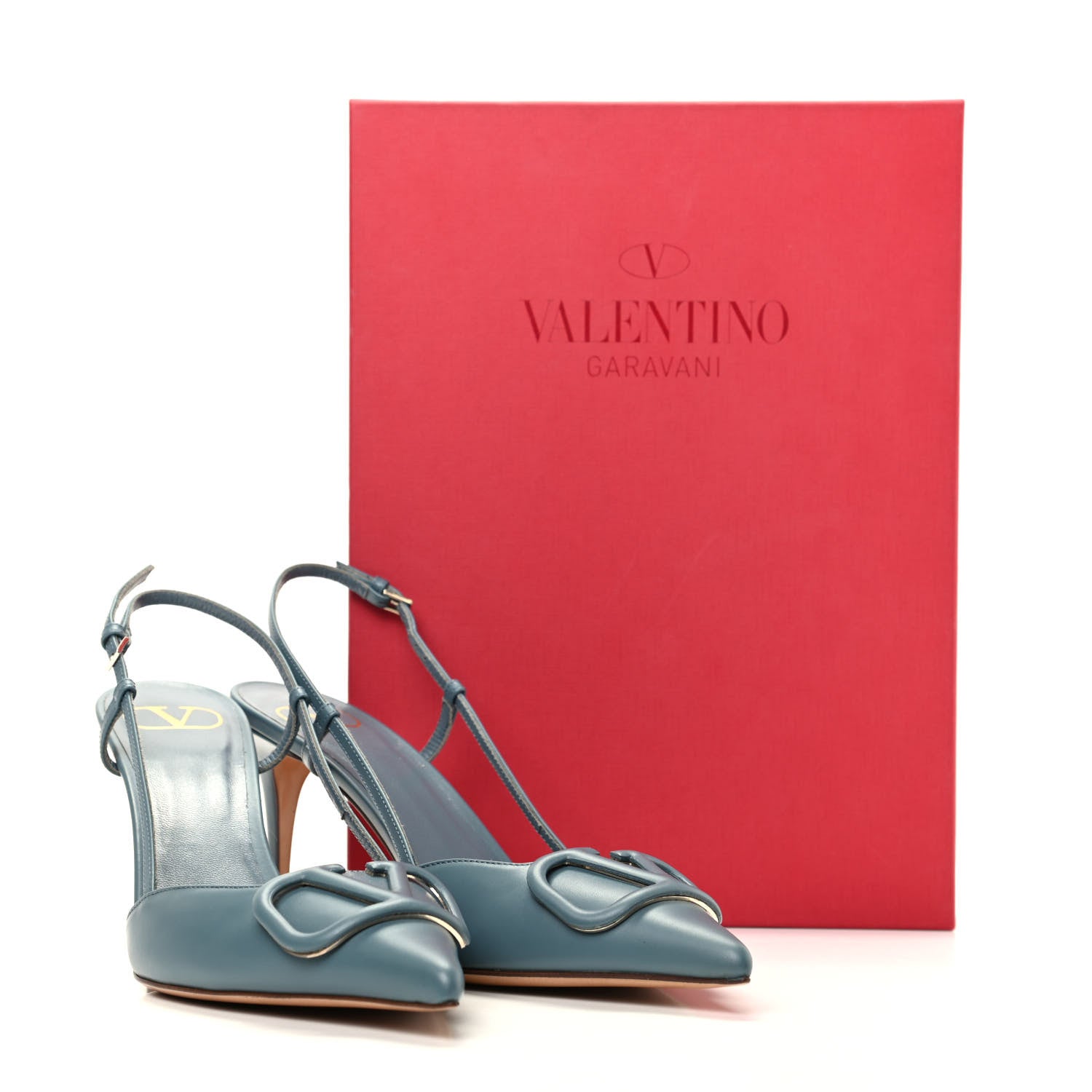 Valentino Garavani Calfskin Tonal Vlogo Slingback 80mm Pumps 39.5 Amadeus 10 of 11