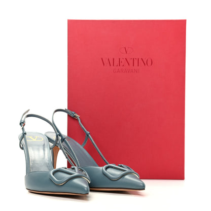 Valentino Garavani Calfskin Tonal Vlogo Slingback 80mm Pumps 39.5 Amadeus 10 of 11