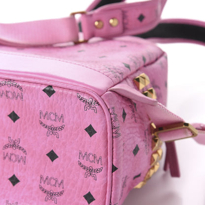 MCM Visetos Small Side Stud Stark Backpack Pink 10 of 10