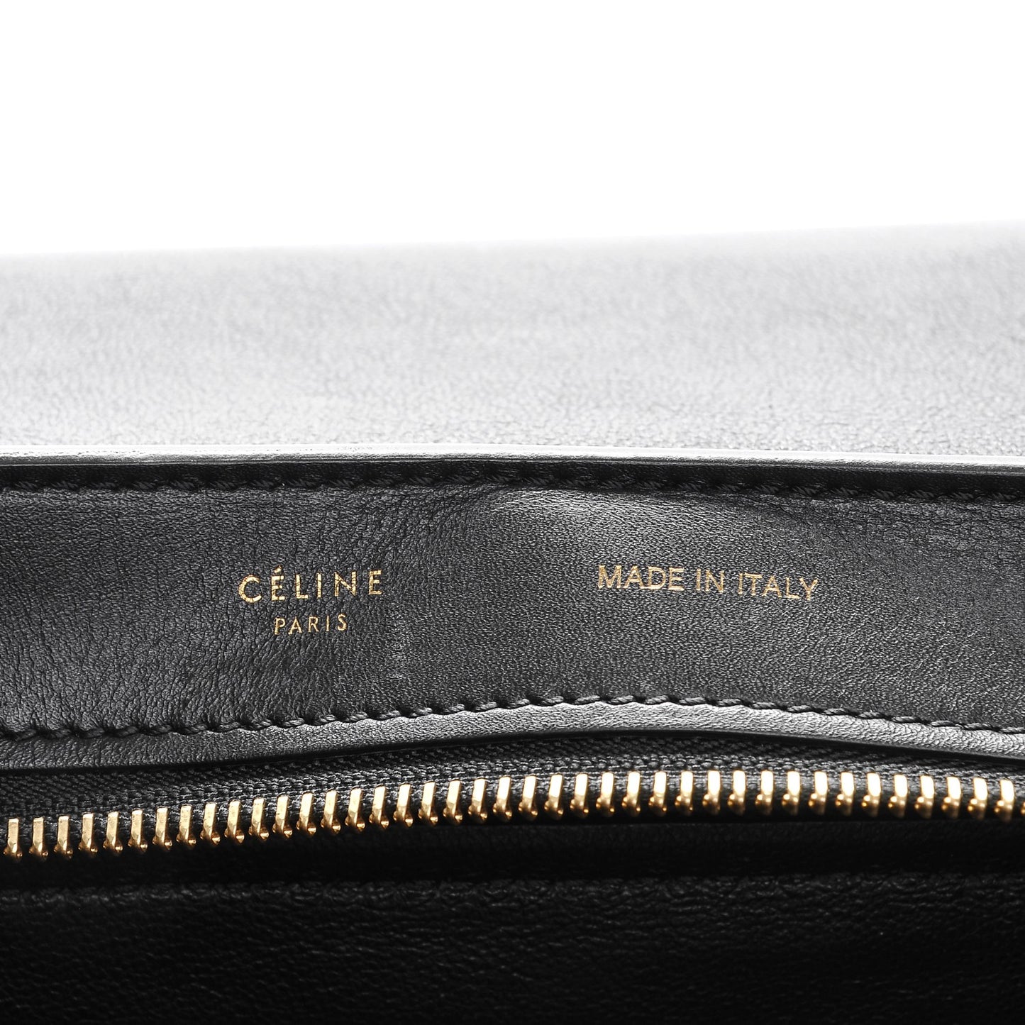 Crocodile Embossed Calfskin Medium Trapeze Black