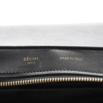 Celine Crocodile Embossed Calfskin Medium Trapeze Black 5 of 9