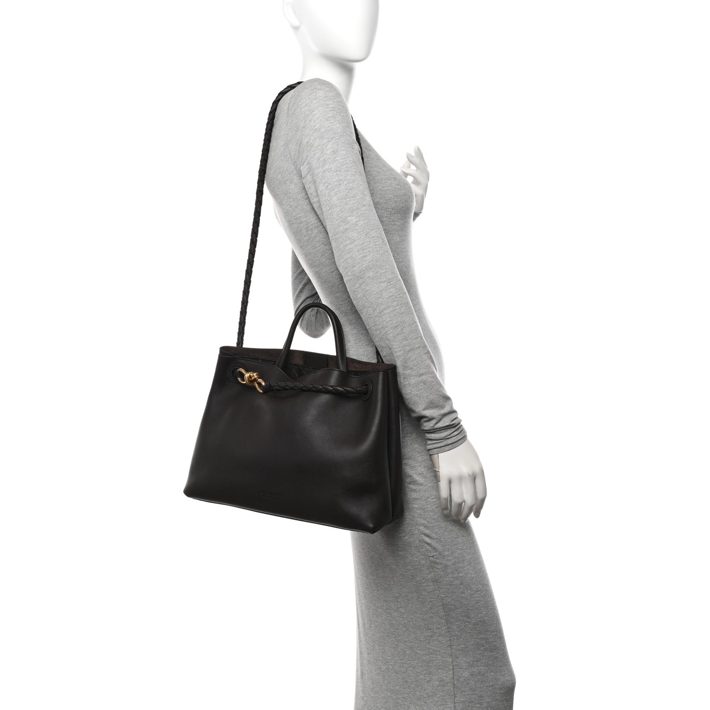Silky Calfskin Medium Andiamo Shoulder Bag Fondant