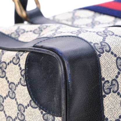 Gucci Coated Canvas Monogram Web Boston Navy 7 of 10