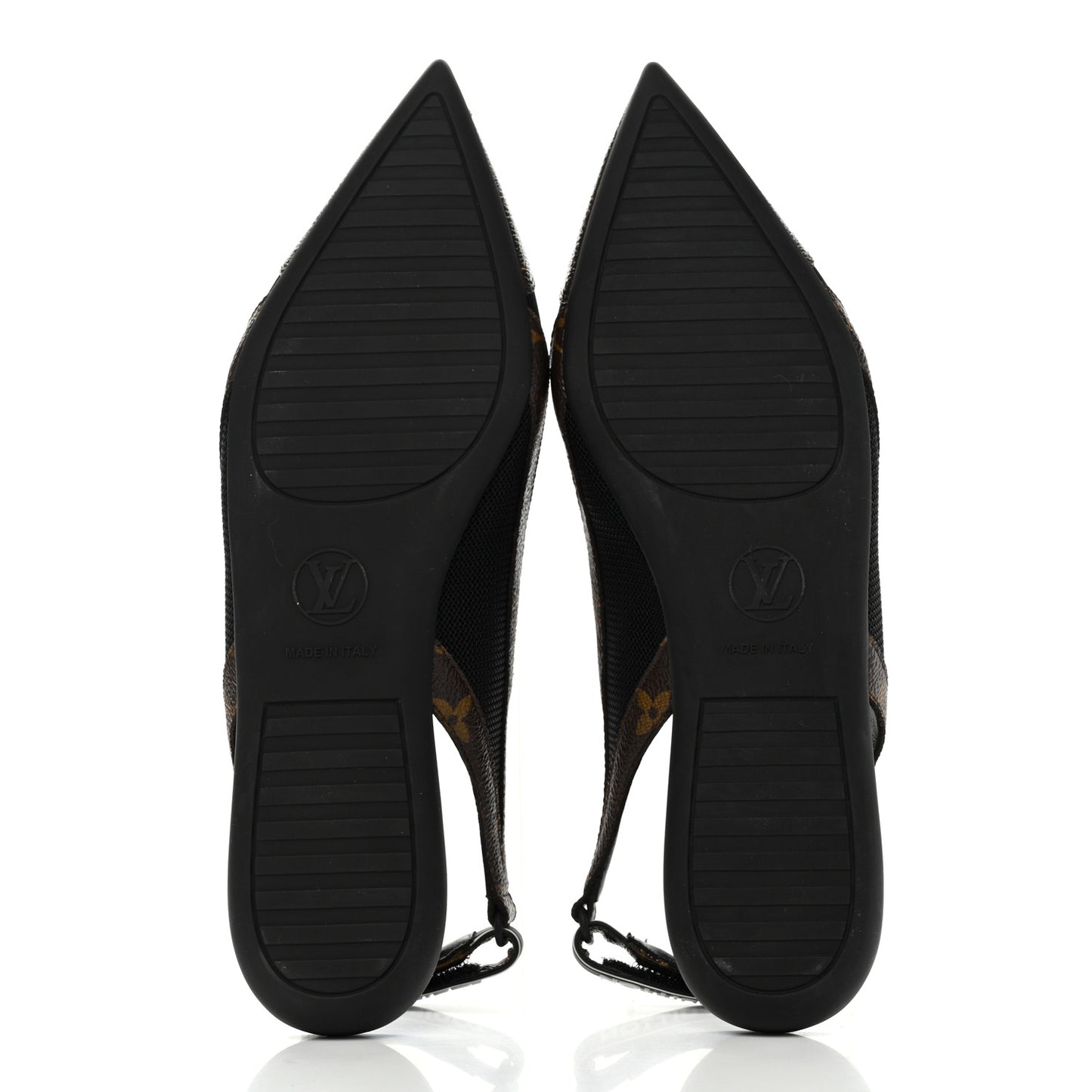 Patent Monogram Lambskin Archlight Flat Slingback Ballerina Flats 38.5 Black