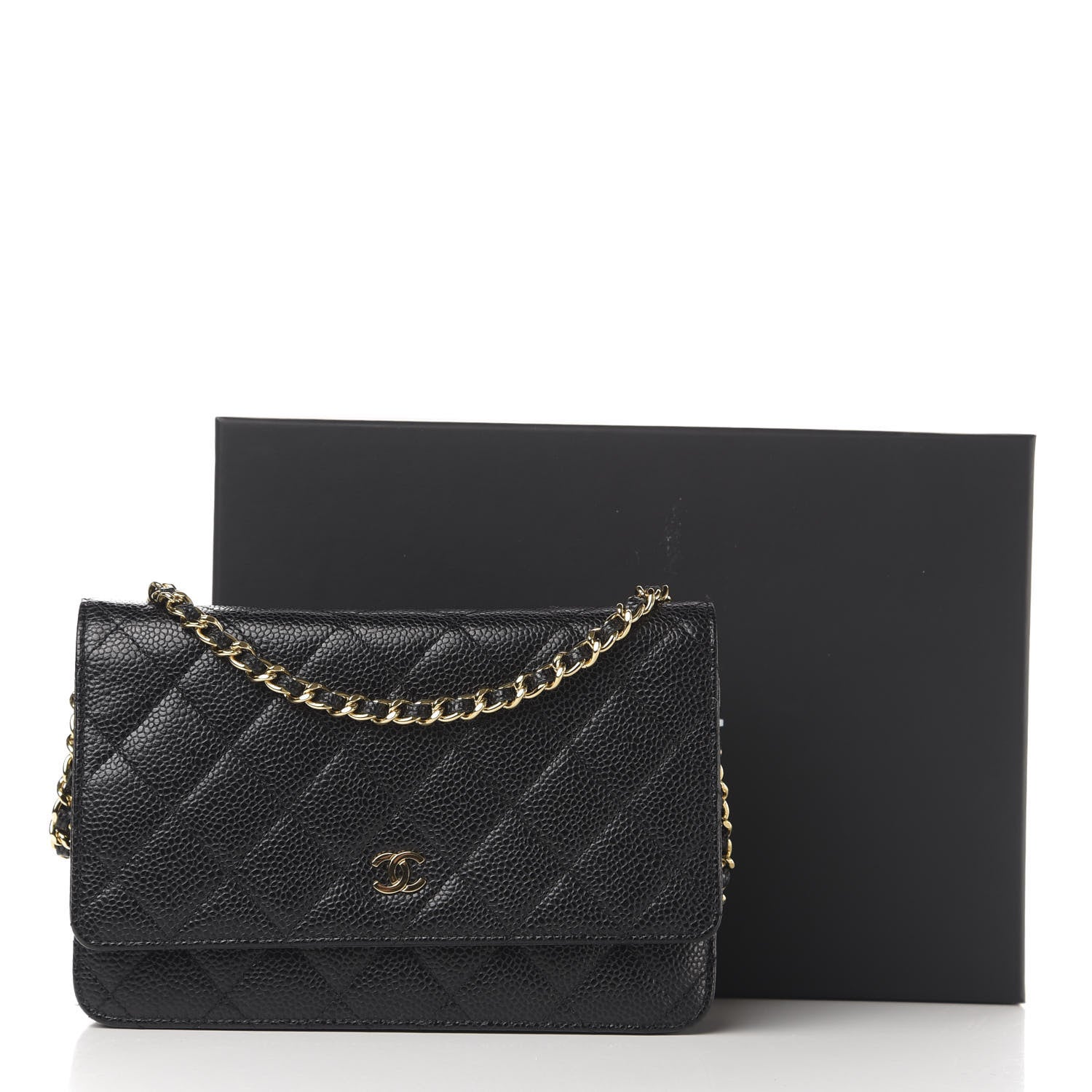 Chanel Caviar Quilted Wallet On Chain WOC Black 14 of 14