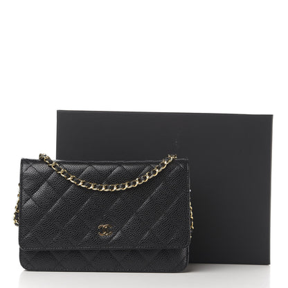 Chanel Caviar Quilted Wallet On Chain WOC Black 14 of 14