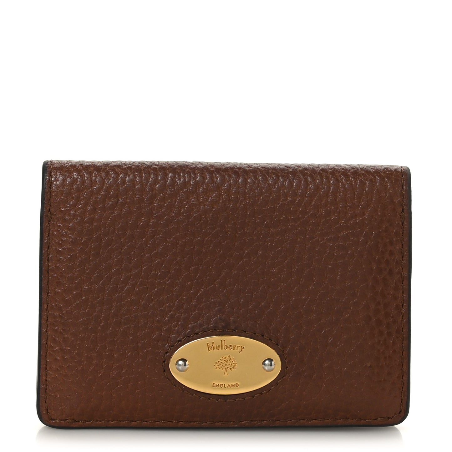 Glossy Goatskin French Purse Wallet Brown