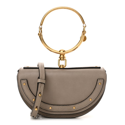 Chloe Calfskin Small Nile Bracelet Minaudiere Bag Motty Grey 1 of 10