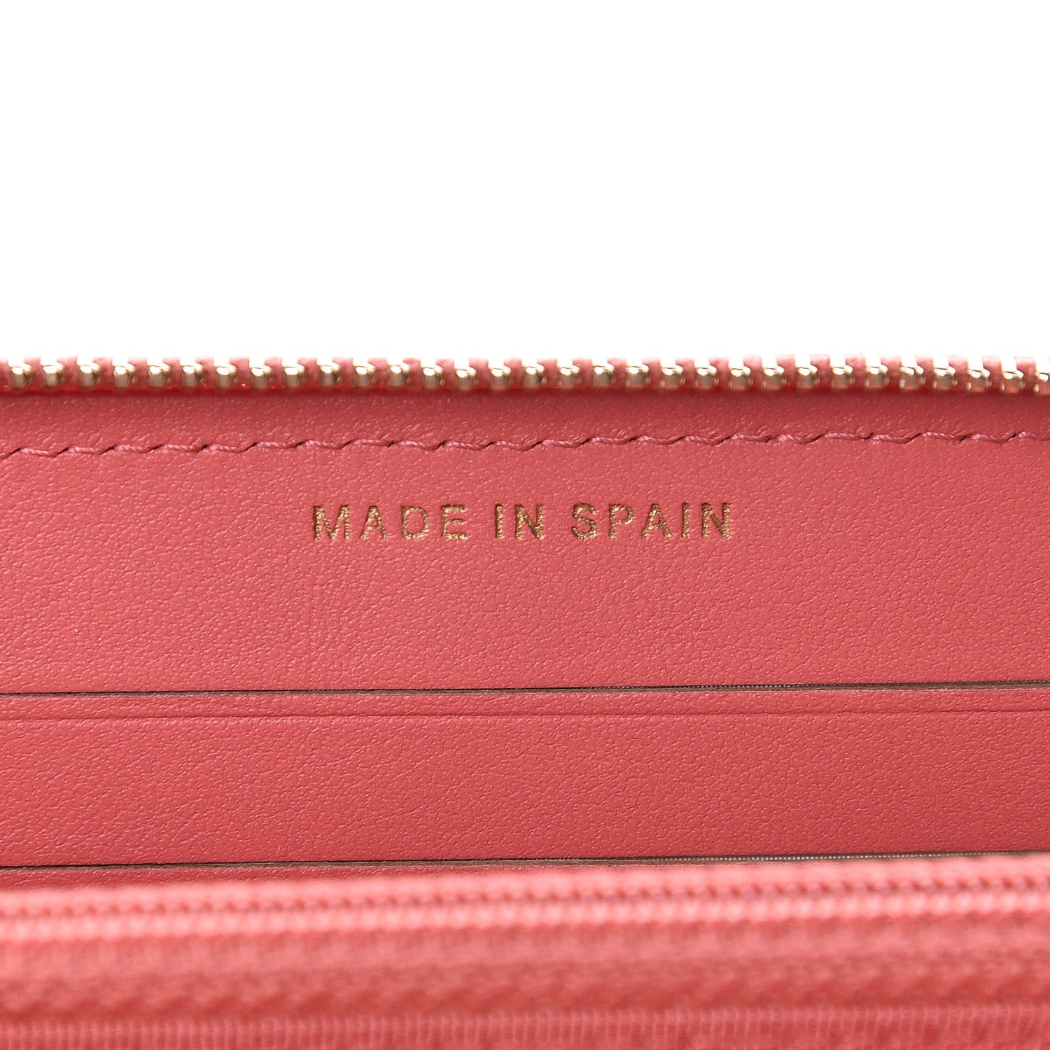 Chanel Metallic Caviar Quilted Small Zip Around Wallet Pink 7 of 12