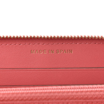 Chanel Metallic Caviar Quilted Small Zip Around Wallet Pink 7 of 12