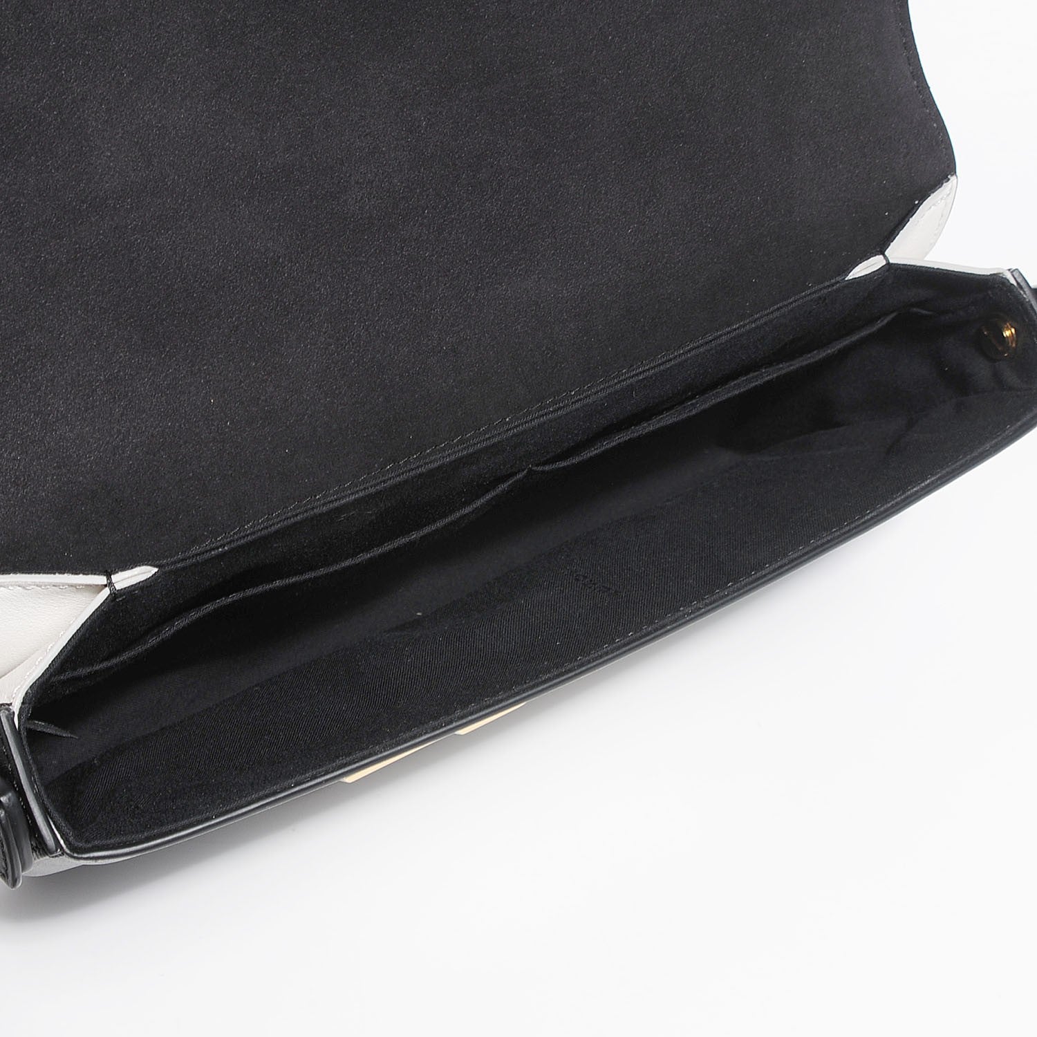 Fendi Vitello Dolce Bi-Color 3Baguette Shoulder Bag Black White 5 of 9