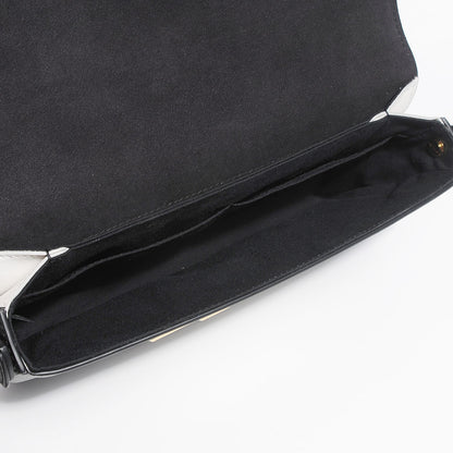 Fendi Vitello Dolce Bi-Color 3Baguette Shoulder Bag Black White 5 of 9