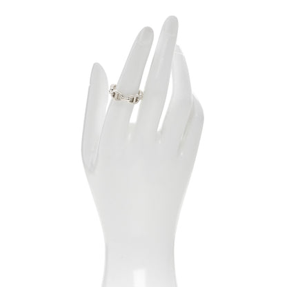 Hermes Sterling Silver PM Chaine d'Ancre Enchainee Band Ring 53 6.25 2 of 4
