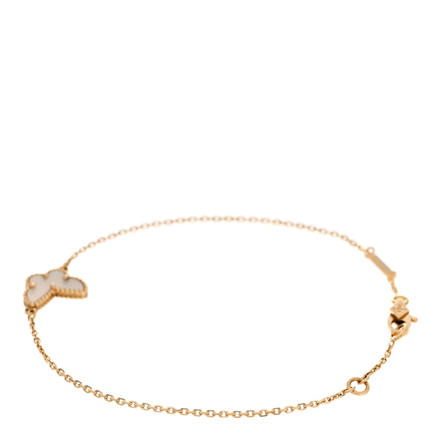 18K Yellow Gold Mother of Pearl Sweet Alhambra Butterfly Bracelet