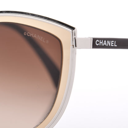Chanel Metal Cat Eye Sunglasses 4222 Gold 7 of 8