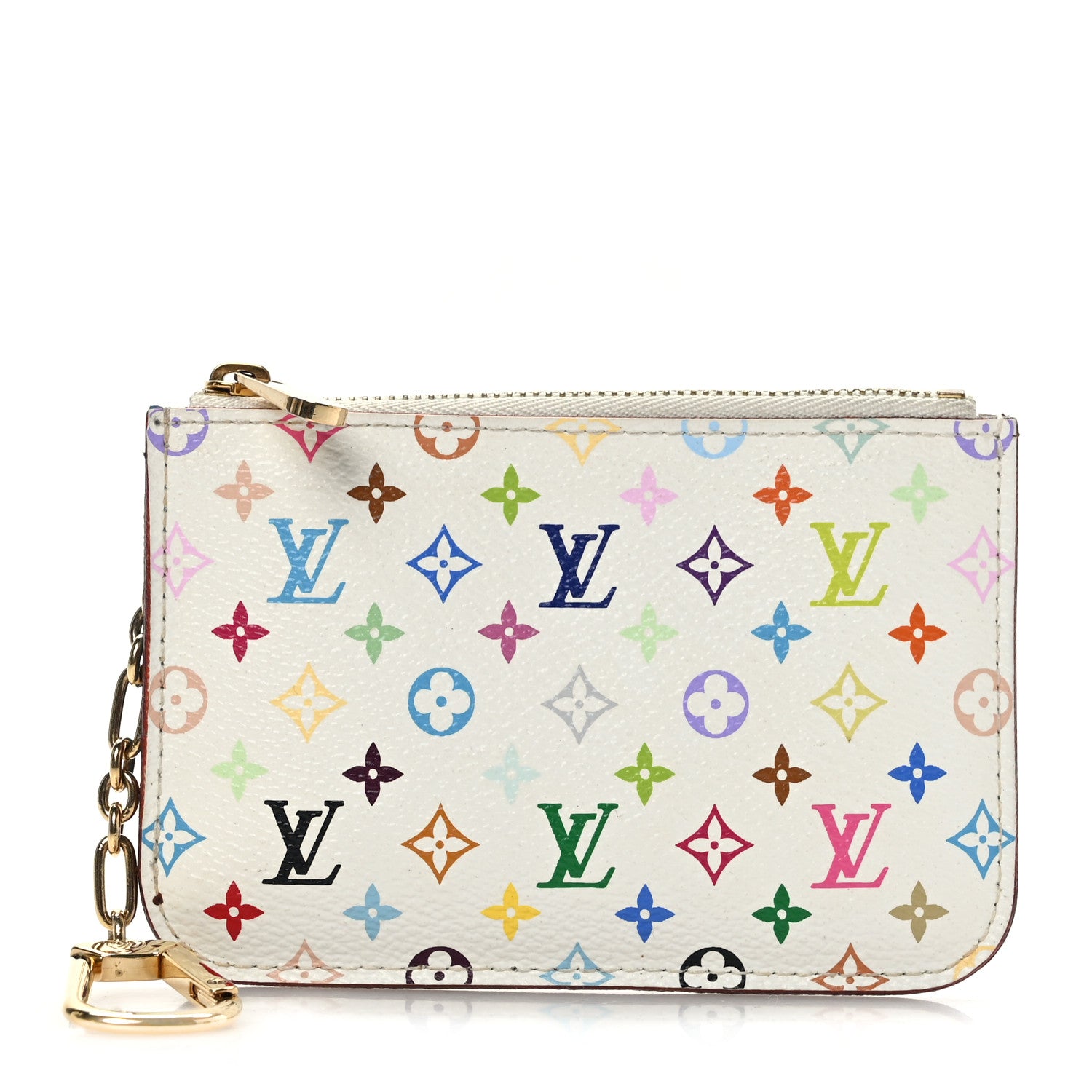 Louis Vuitton Monogram Multicolor Key Pouch White Anie 1 of 6