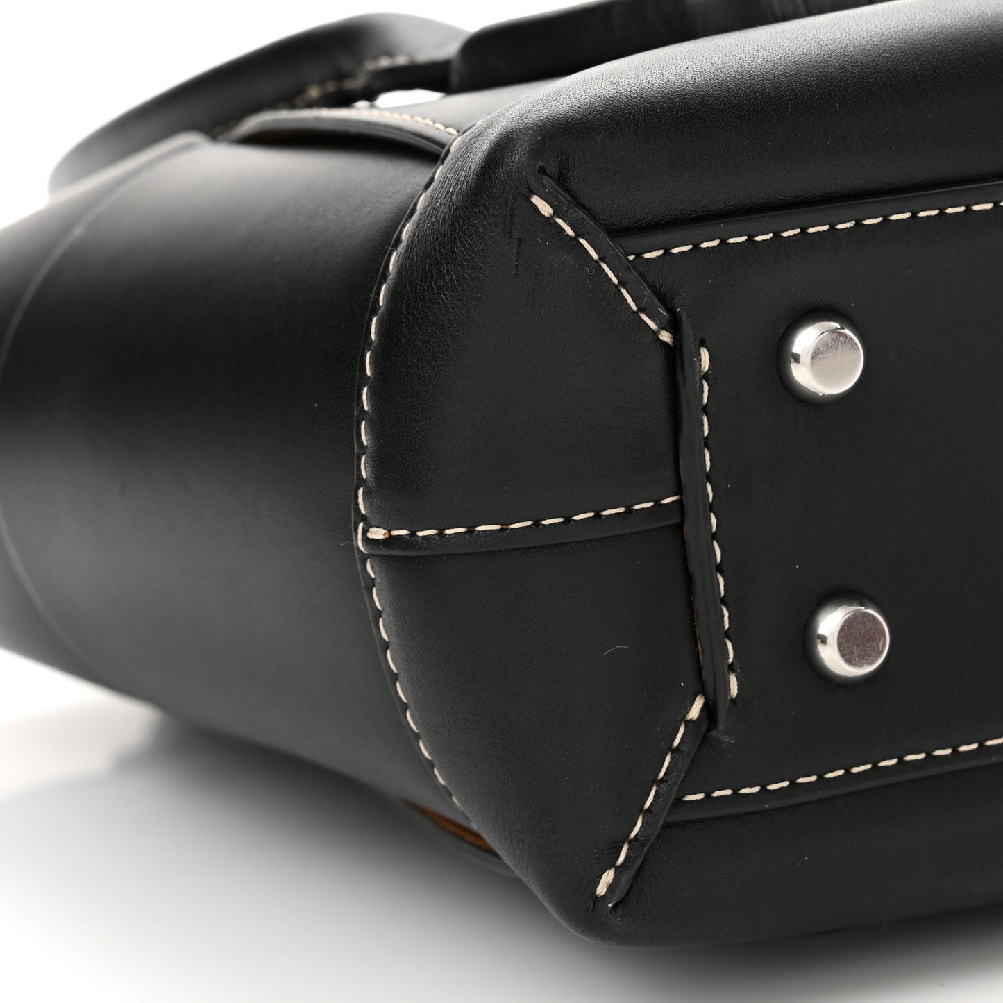 French Calfskin Maxi Intrecciato Small Arco Black