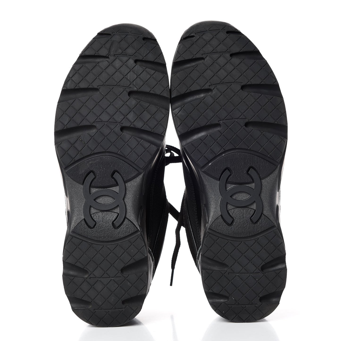 Toile Suede Calfskin CC Sneakers 37.5 Black
