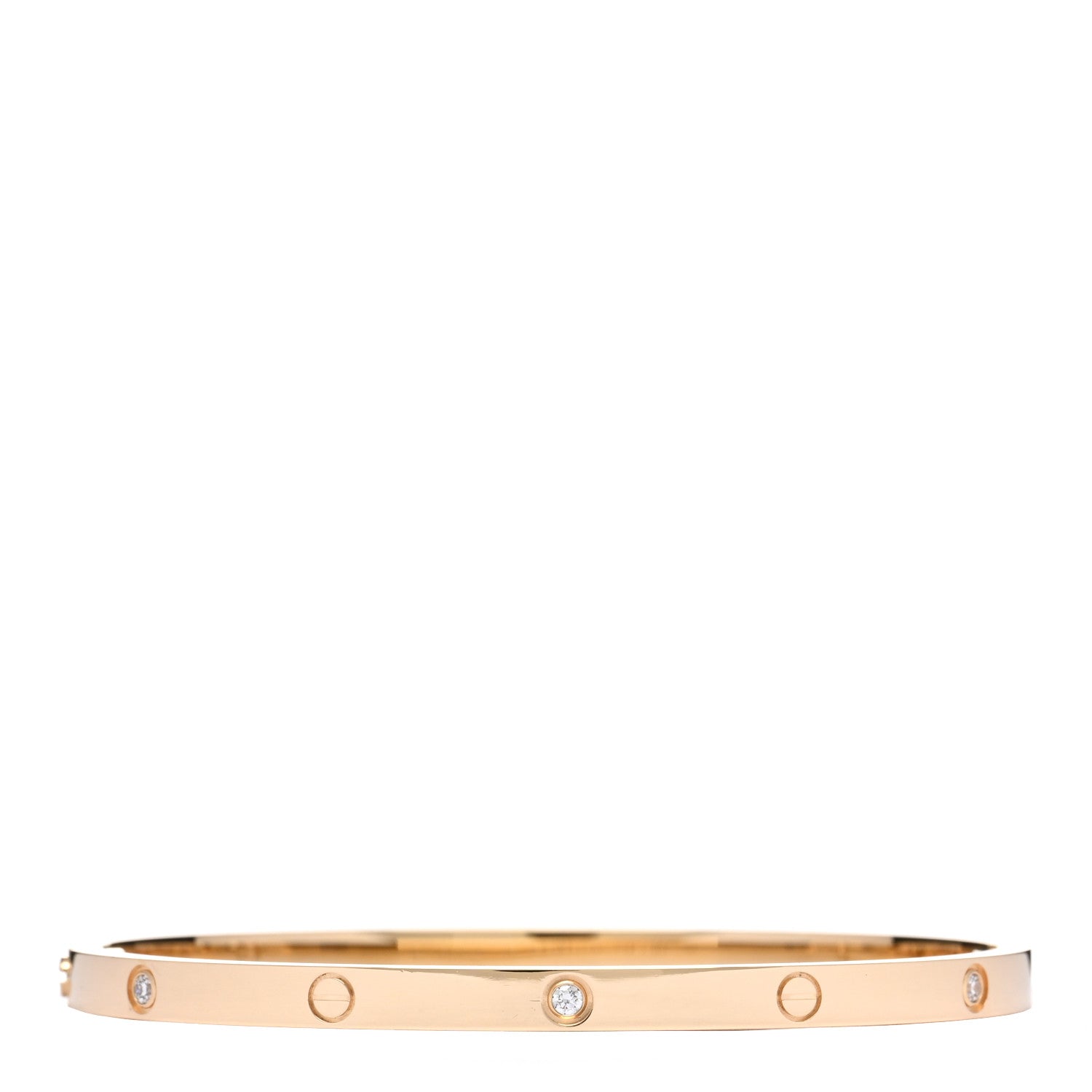 Cartier 18K Yellow Gold 6 Diamond Small LOVE Bracelet 16 2 of 5