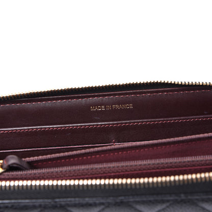 Chanel Caviar Quilted Large Gusset Zip Around Wallet Black 8 of 10