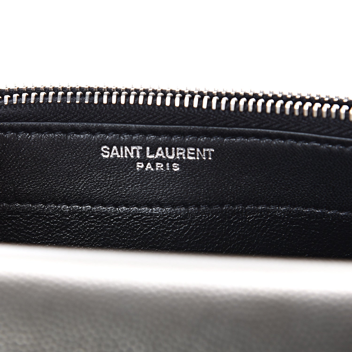 Saint Laurent Grain De Poudre Classic Monogram Kate Tassel Chain Wallet Piombo 5 of 7