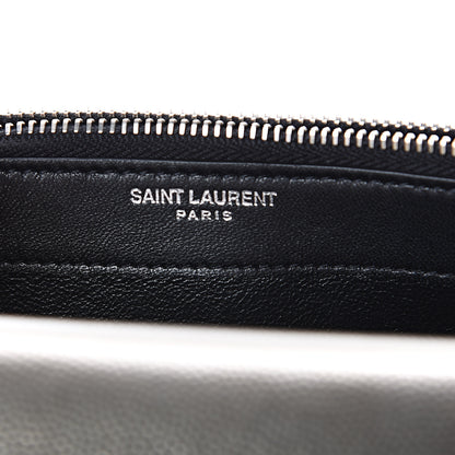 Saint Laurent Grain De Poudre Classic Monogram Kate Tassel Chain Wallet Piombo 5 of 7
