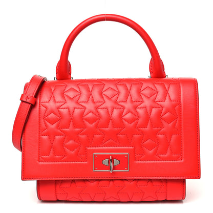 Givenchy Calfskin Star Quilted Mini Shark Lock Satchel Medium Red 1 of 9