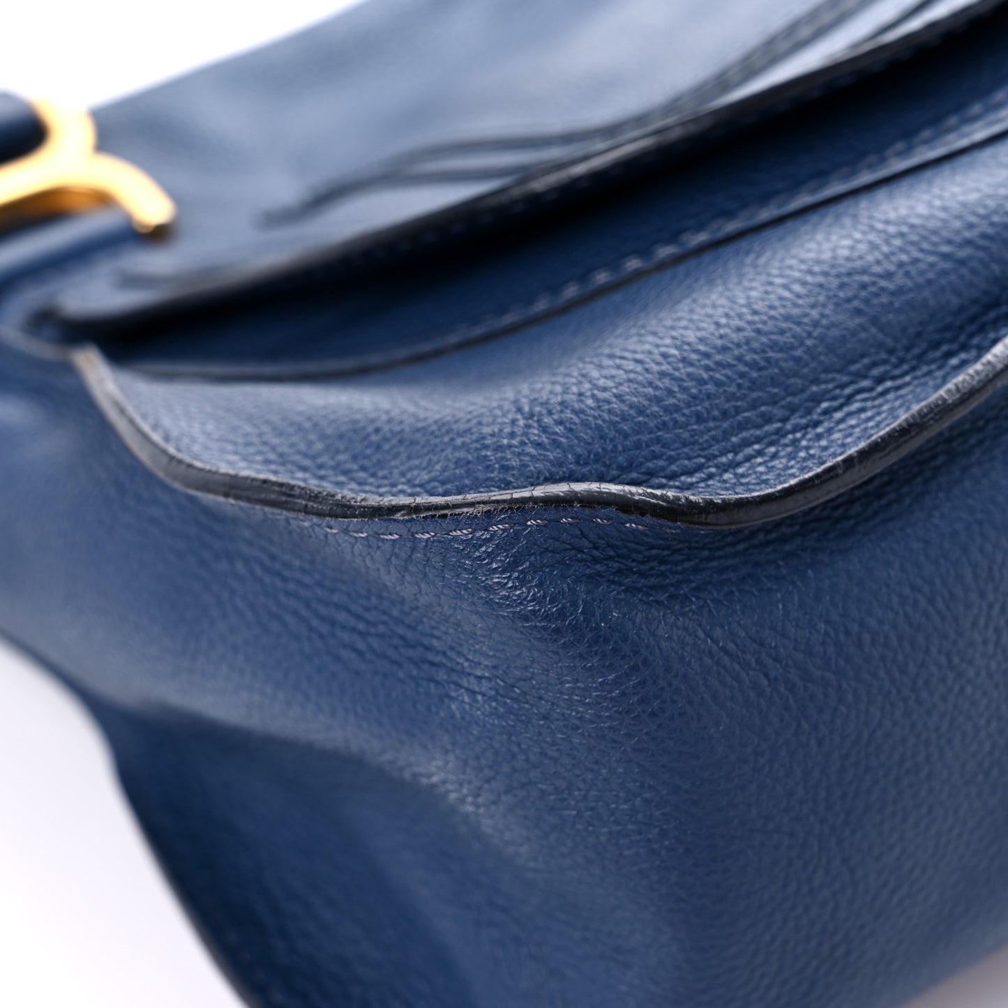 Calfskin Medium Marcie Satchel Royal Navy