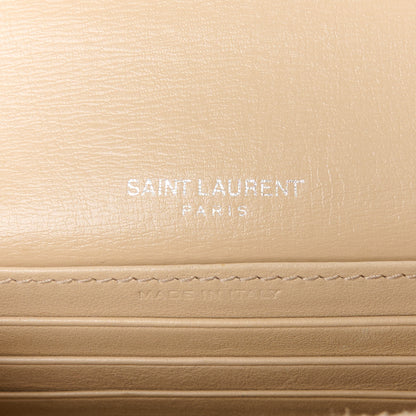Saint Laurent Calfskin Monogram Sunset Chain Wallet Nude Powder 6 of 14