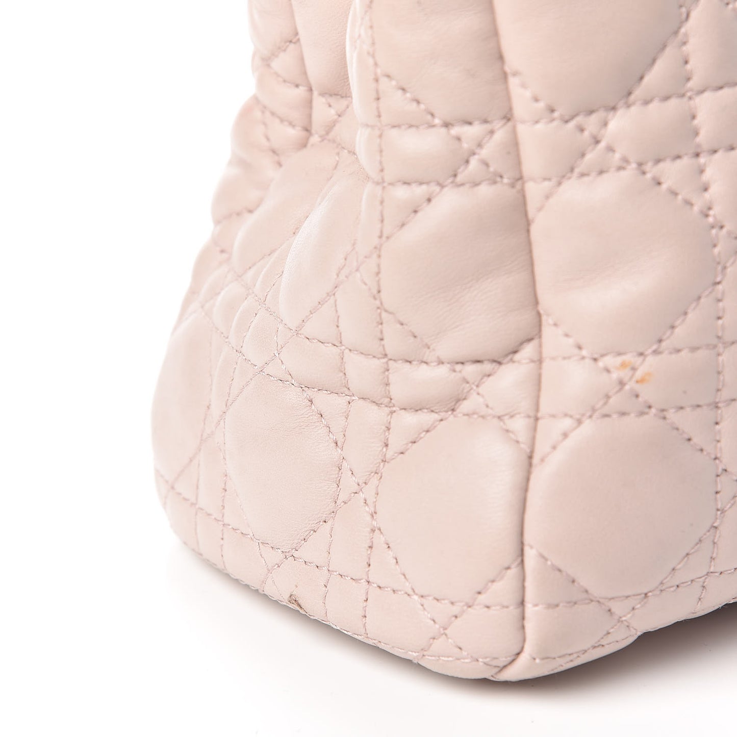 Lambskin Cannage Small Dior Soft Shopping Tote Light Pink