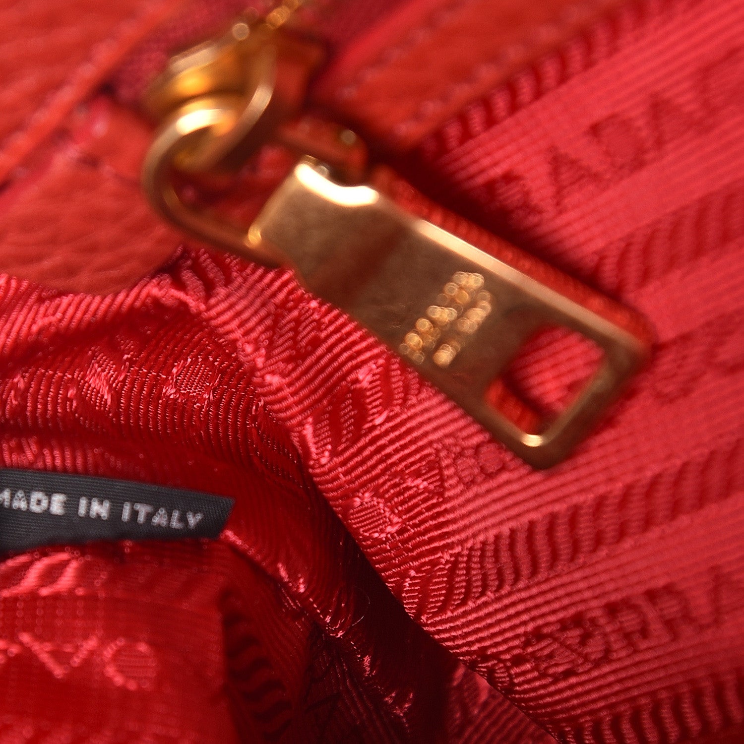 Prada Vitello Daino Small Double Tote Rosso 7 of 13