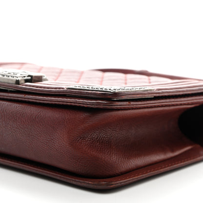 Chanel Calfskin Quilted Metal Embellished Paris Dallas Medium Boy Flap Burgundy 10 of 10